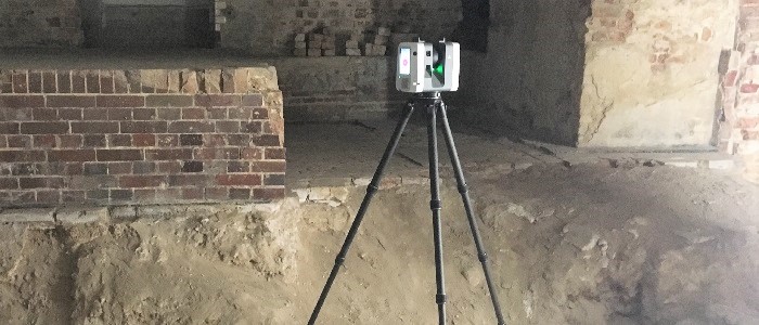 3D-Laserscanning an der Humboldt Schloss in Berlin für ein BIM Modell