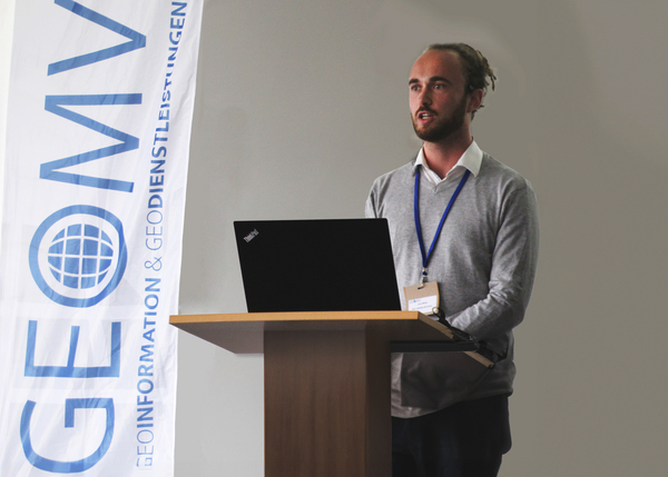 Janis Müller, Teamleiter Team GIS bei der GeoForum MV 2023 in Rostock - Warnemünde