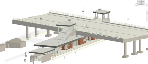 3D Modell Westhafen nach BIM - Siemensbahn